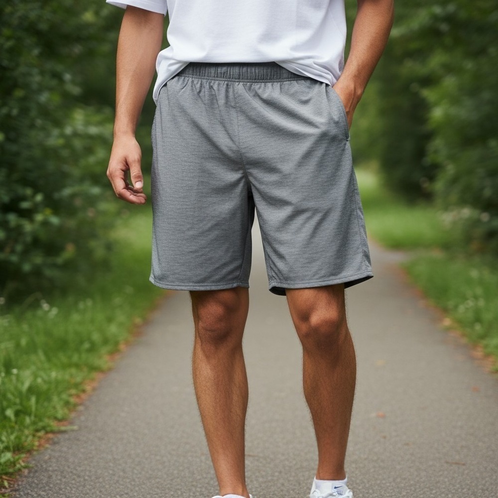 Athletic Works Men's XL (40-42) Gray‎ DriWorks Athletic Gym Workout Shorts